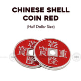 Chinese Shell Coin Red (Half Dollar Size)
